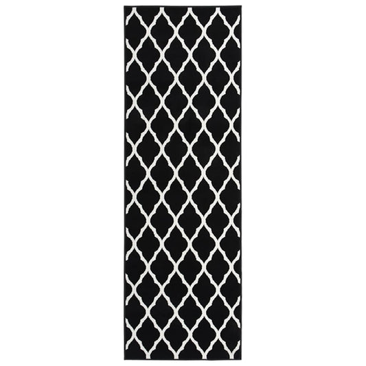 Teppichläufer BCF Schwarz und Weiß 100x400 cm
