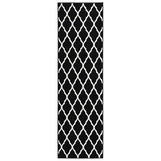 Teppichläufer BCF Schwarz und Weiß 100x450 cm