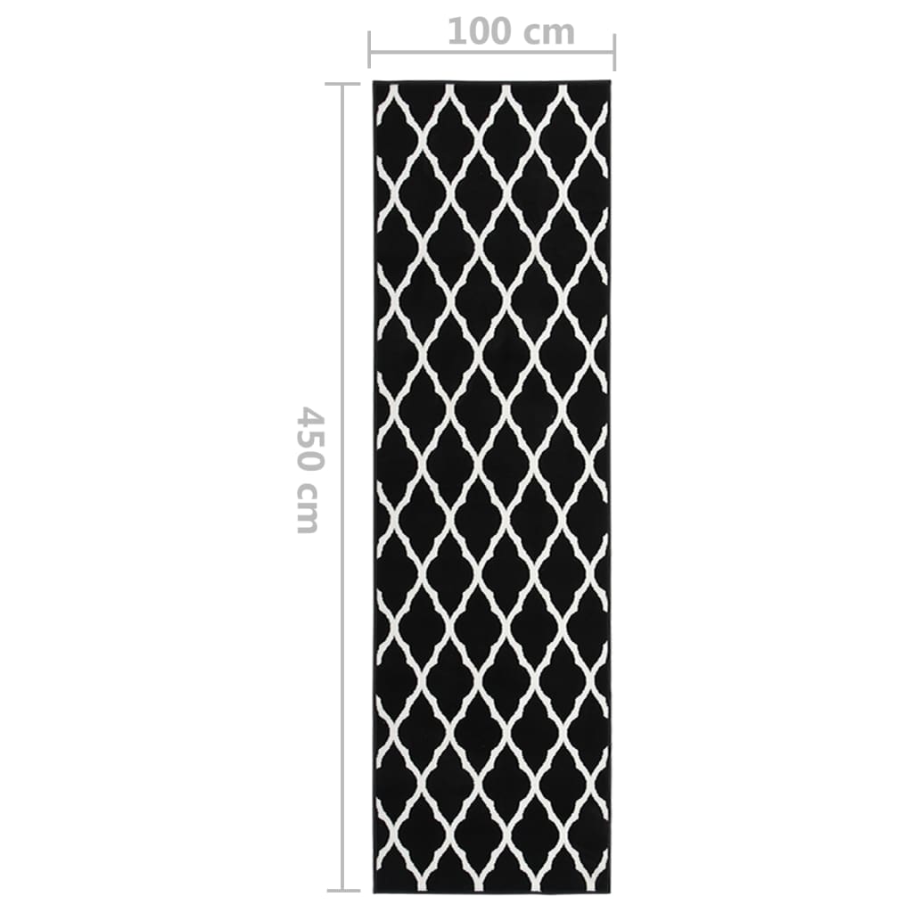 Teppichläufer BCF Schwarz und Weiß 100x450 cm