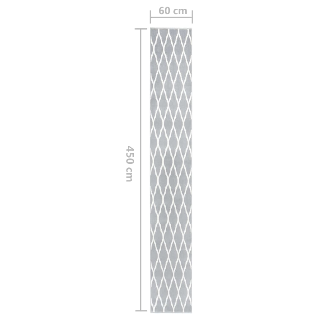 Teppichläufer BCF Grau und Weiß 60x450 cm
