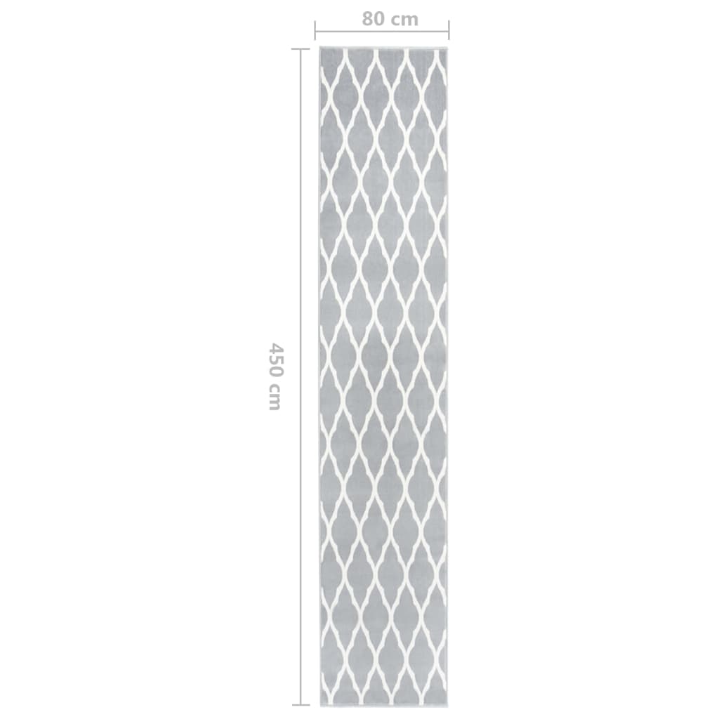 Teppichläufer BCF Grau und Weiß 80x450 cm