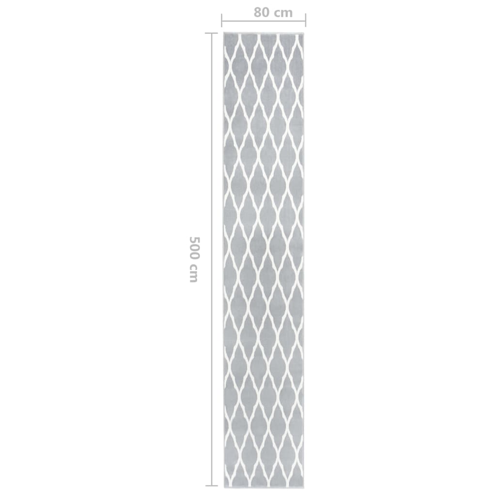 Teppichläufer BCF Grau und Weiß 80x500 cm
