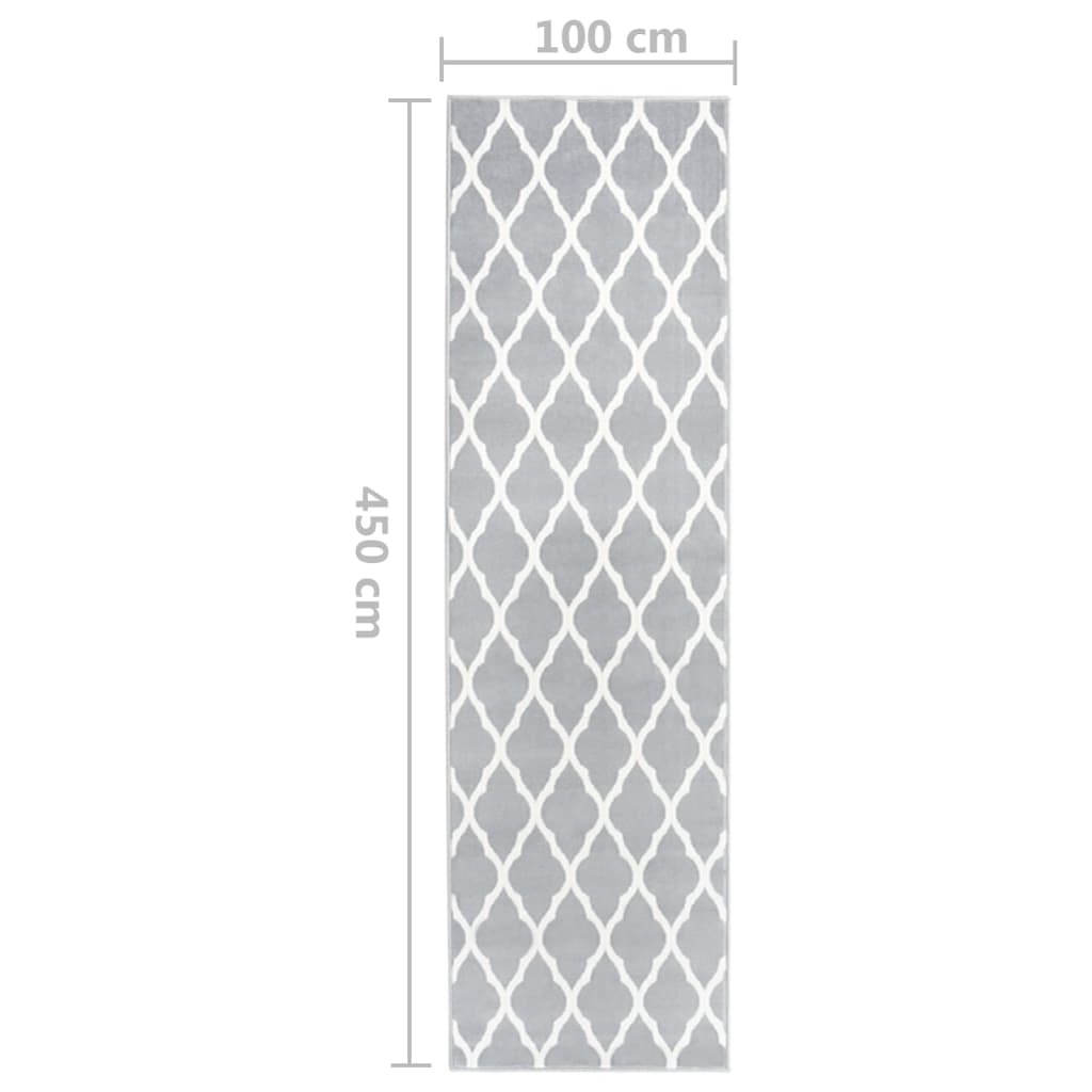 Teppichläufer BCF Grau und Weiß 100x450 cm