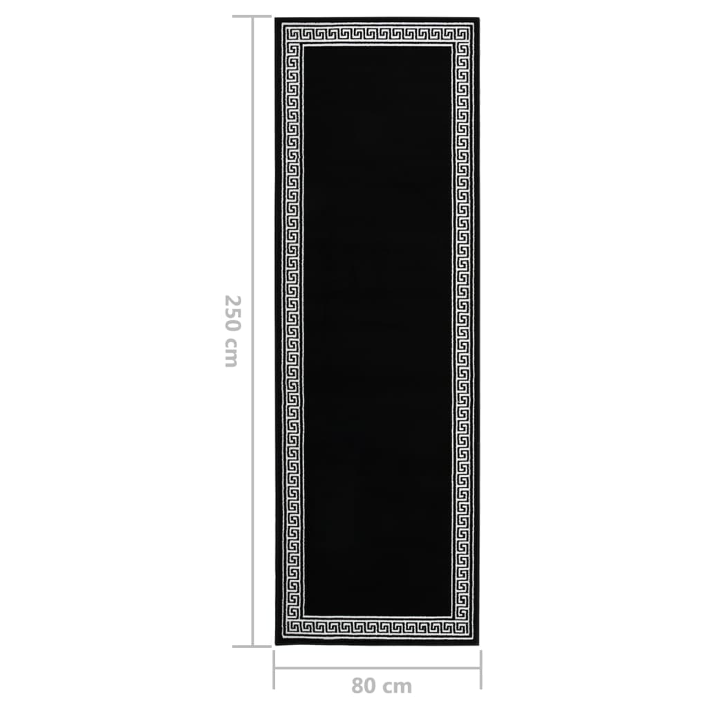 Teppichläufer BCF Schwarz mit Motiv 80x250 cm