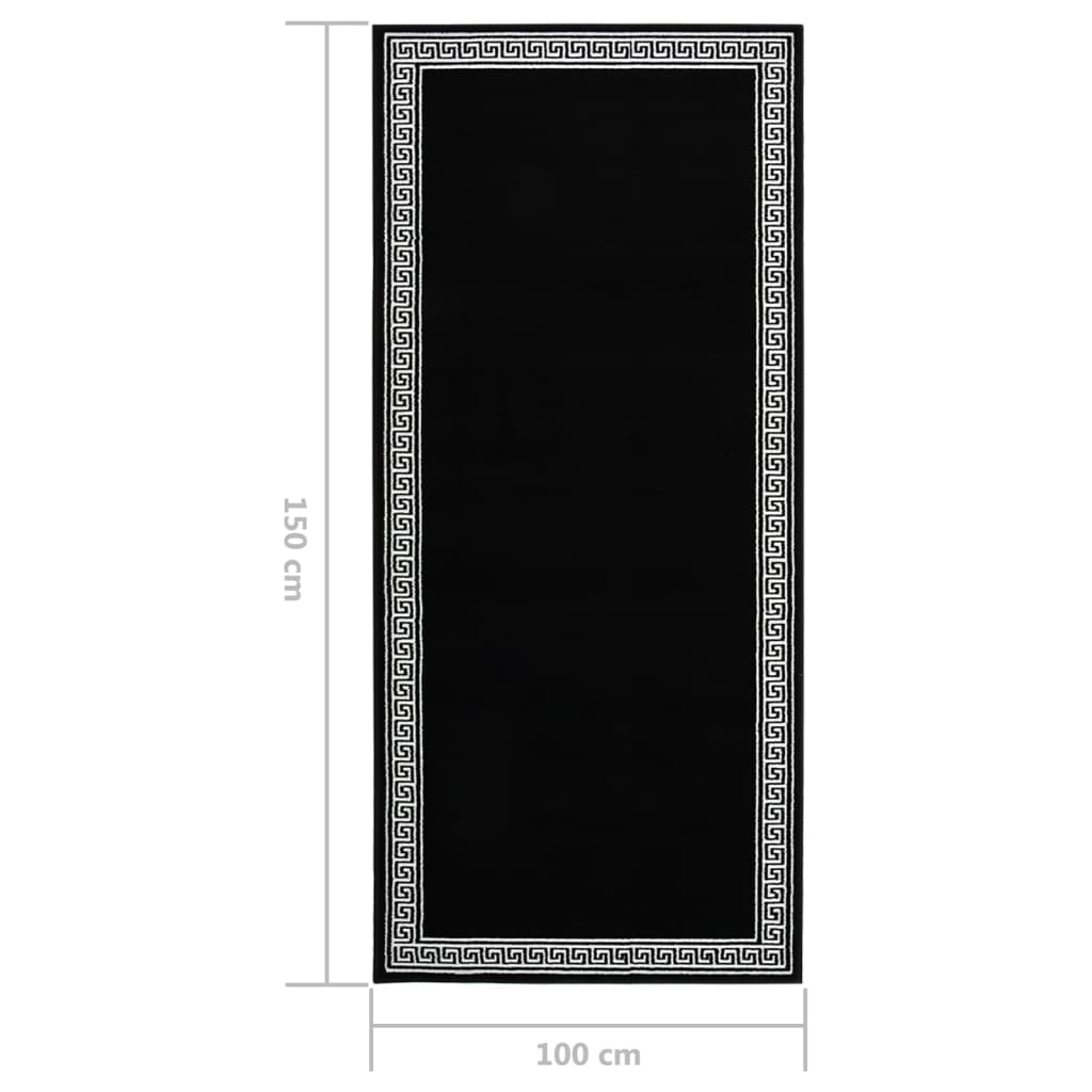 Teppichläufer BCF Schwarz mit Motiv 100x150 cm