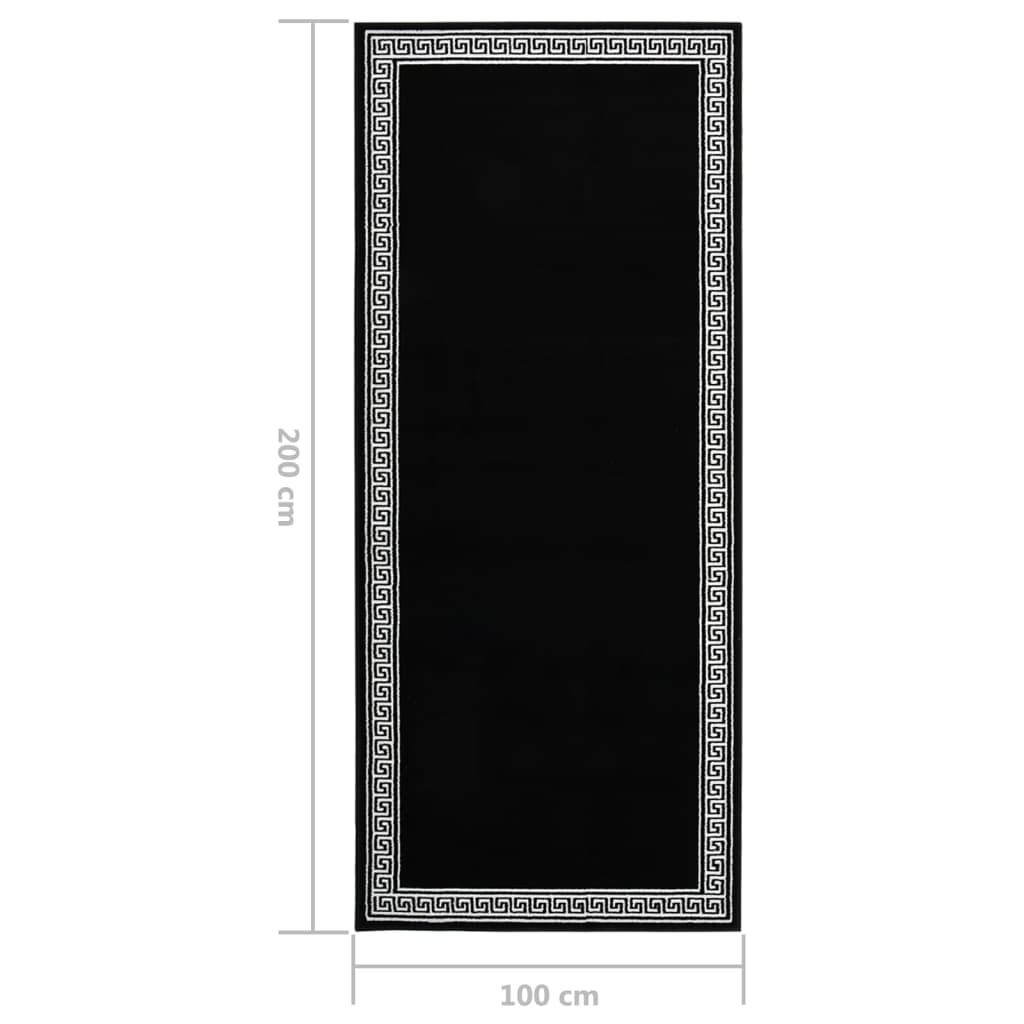 Teppichläufer BCF Schwarz mit Motiv 100x200 cm