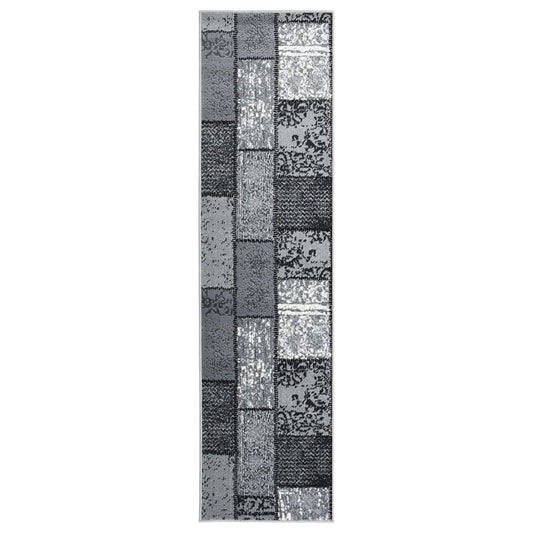 Teppichläufer BCF Grau mit Blockmuster 60x350 cm
