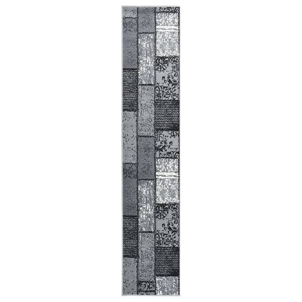 Teppichläufer BCF Grau mit Blockmuster 60x450 cm