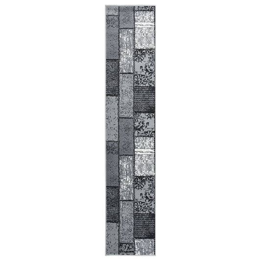 Teppichläufer BCF Grau mit Blockmuster 60x450 cm