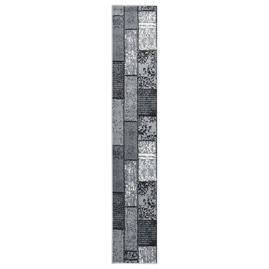 Teppichläufer BCF Grau mit Blockmuster 60x500 cm
