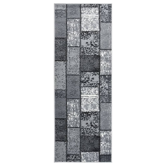 Teppichläufer BCF Grau mit Blockmuster 100x250 cm