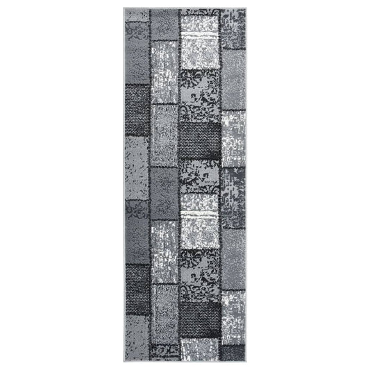Teppichläufer BCF Grau mit Blockmuster 100x300 cm