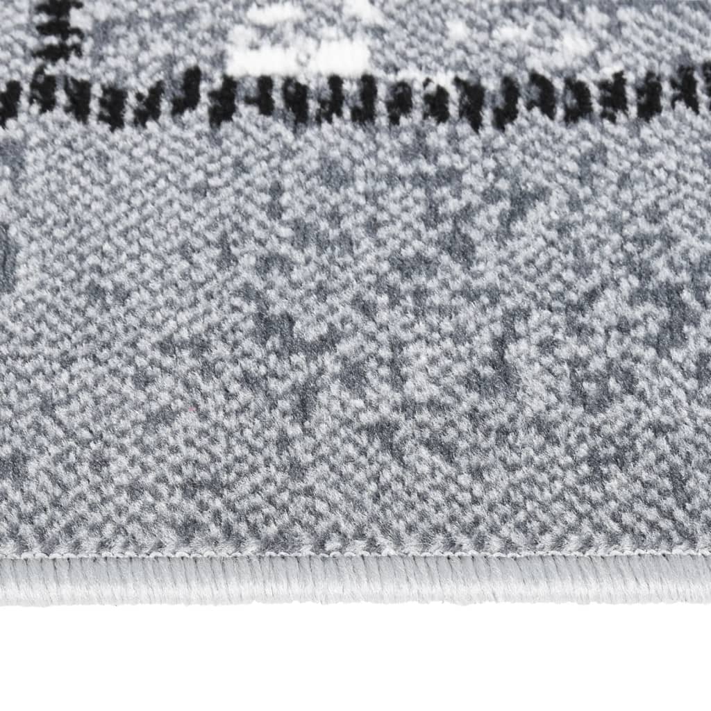 Teppichläufer BCF Grau mit Blockmuster 100x450 cm