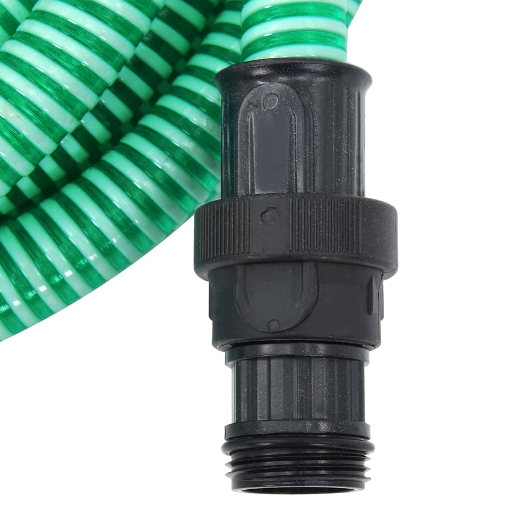 Saugschlauch mit PVC-Anschlüssen Grün 1" 10 m PVC