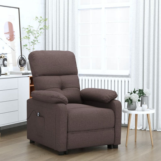 Relaxsessel Elektrisch Dunkelbraun Stoff