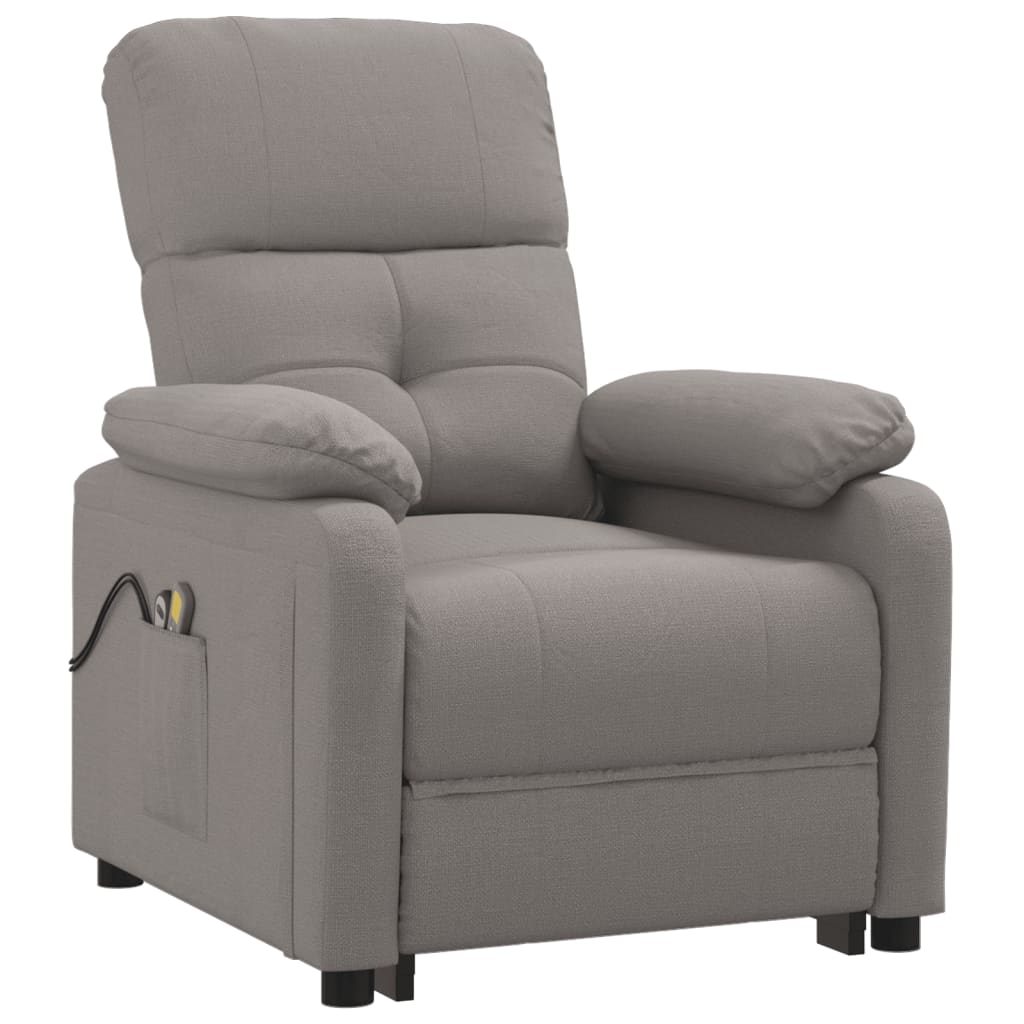 Massagesessel Elektrisch Taupe Stoff