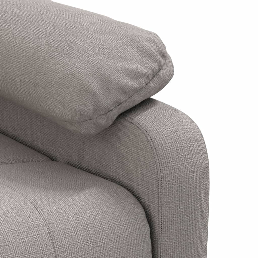 Massagesessel Elektrisch Taupe Stoff