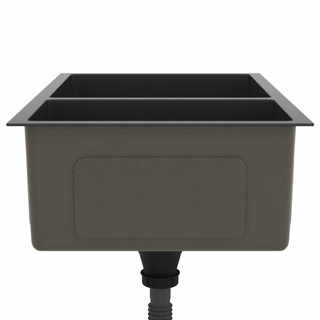 Küchenspüle Schwarz Edelstahl
