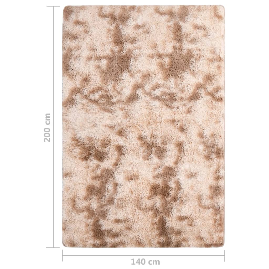 Shaggy-Teppich Creme 200x140 cm