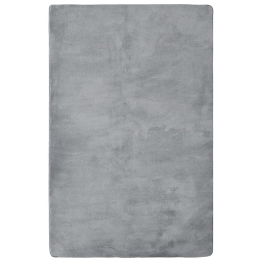 Hochflor-Teppich Grau 230x160 cm