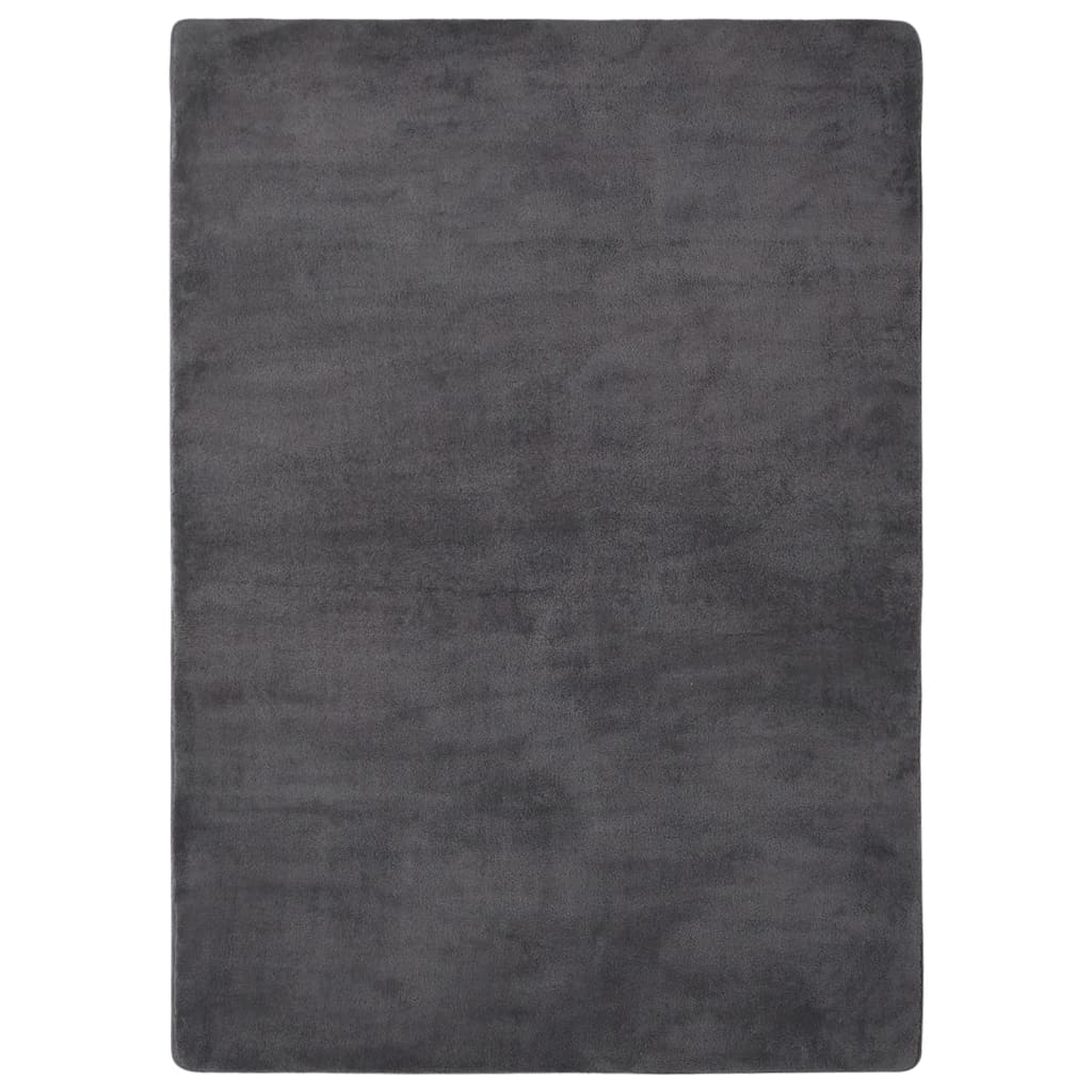 Hochflor-Teppich Anthrazit 170x120 cm