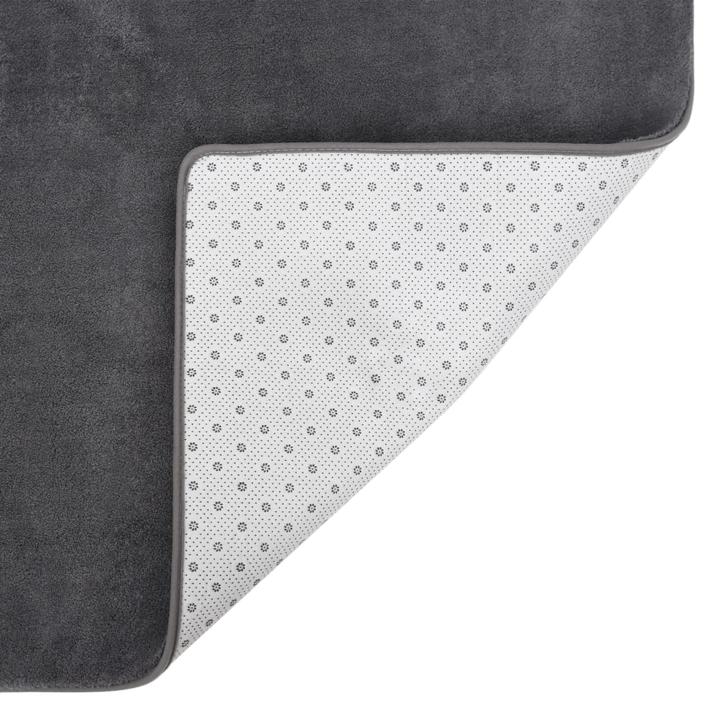 Hochflor-Teppich Anthrazit 170x120 cm