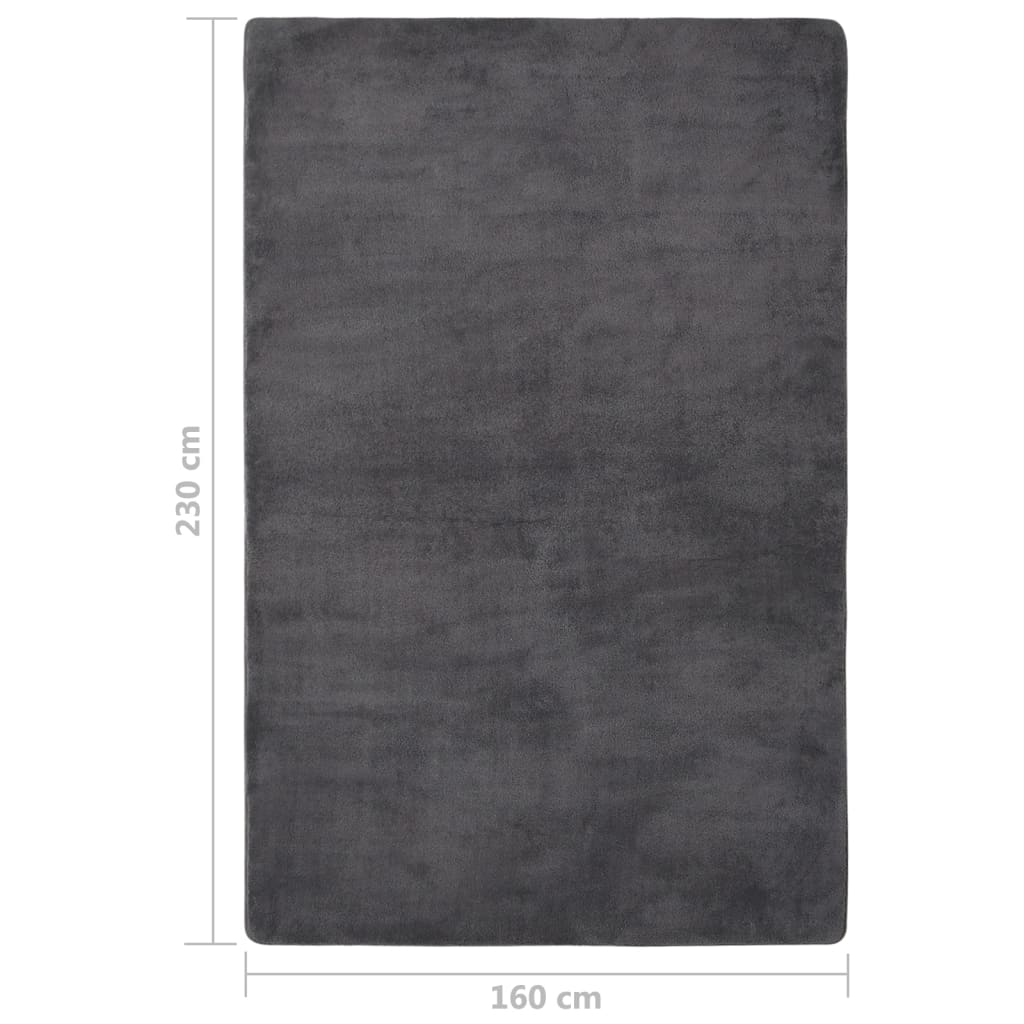 Hochflor-Teppich Anthrazit 230x160 cm
