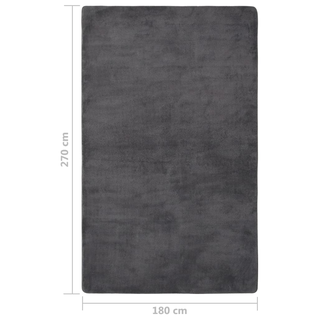 Hochflor-Teppich Anthrazit 270x180 cm