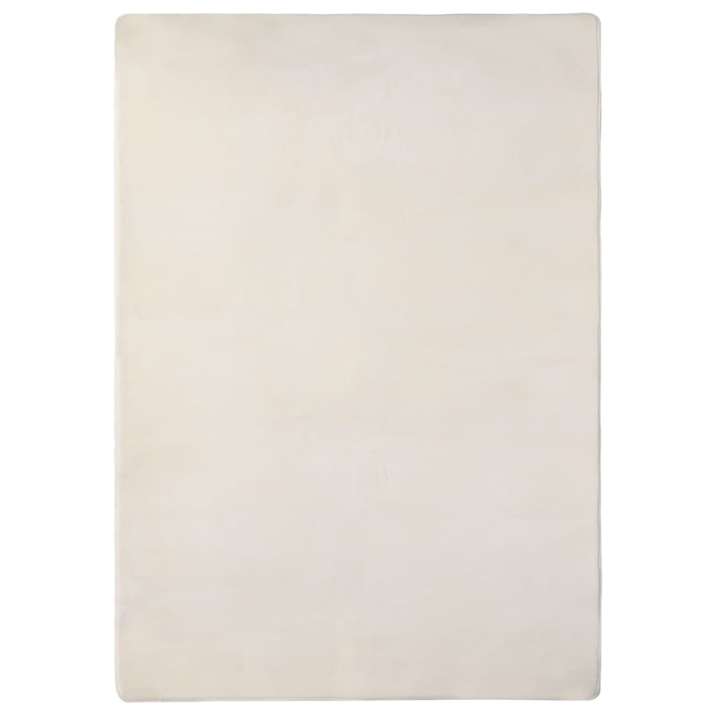 Hochflor-Teppich Creme 170x120 cm