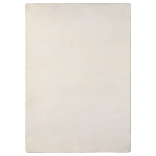 Hochflor-Teppich Creme 170x120 cm