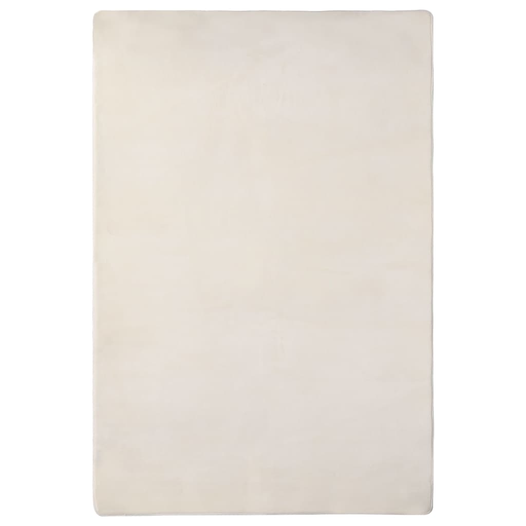 Hochflor-Teppich Creme 200x140 cm