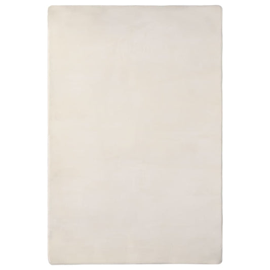 Hochflor-Teppich Creme 200x140 cm