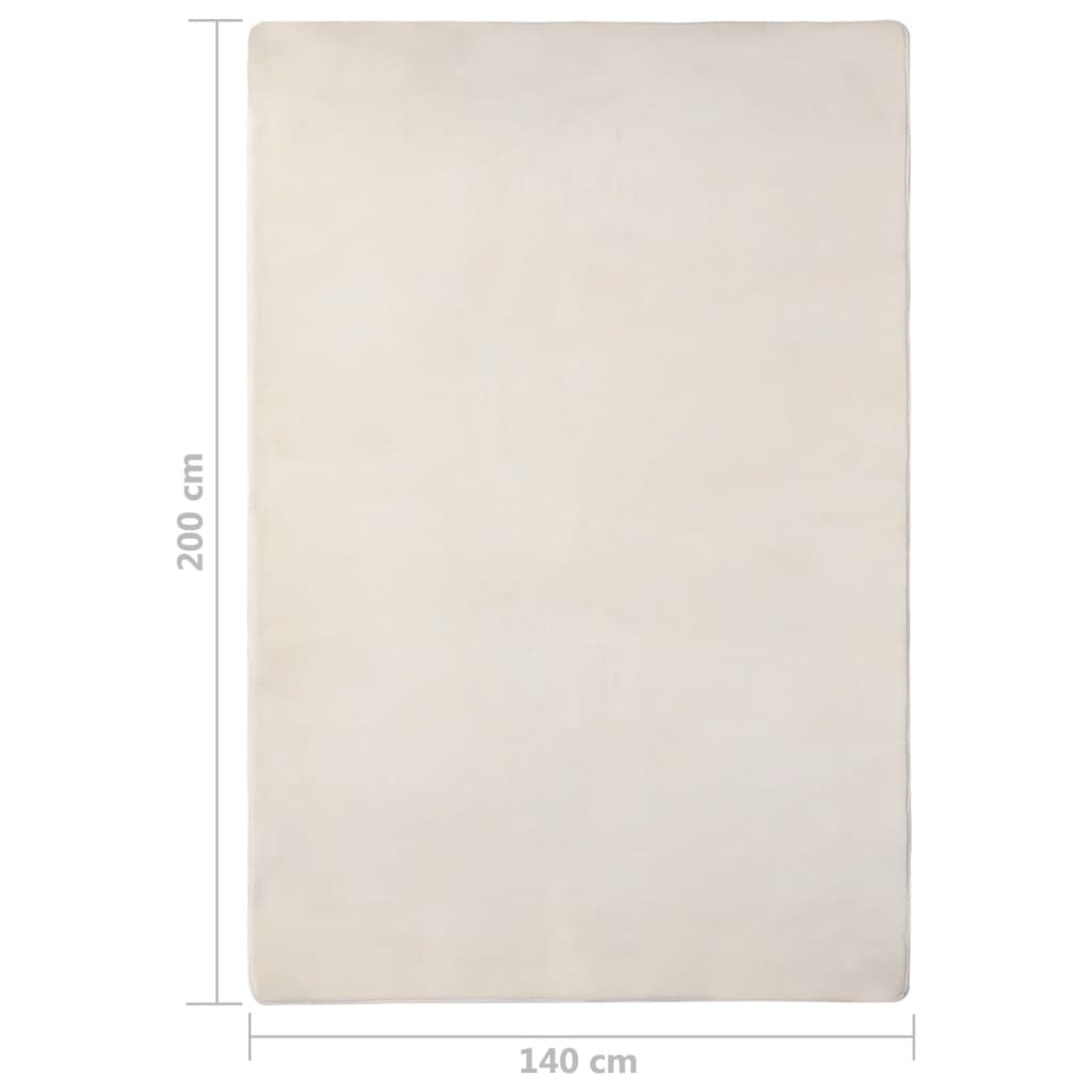 Hochflor-Teppich Creme 200x140 cm