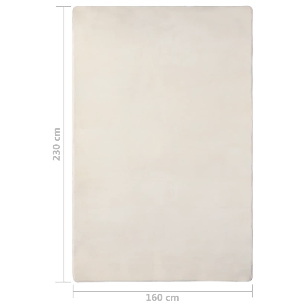 Hochflor-Teppich Creme 230x160 cm