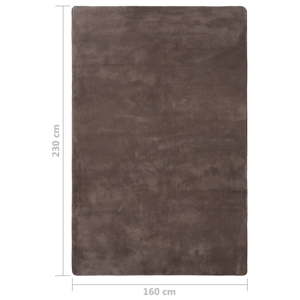 Hochflor-Teppich Taupe 230x160 cm