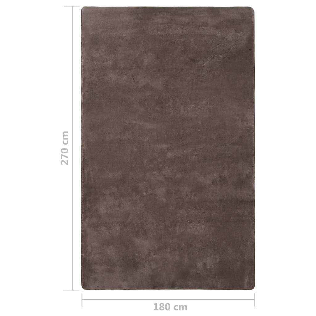 Hochflor-Teppich Taupe 270x180 cm