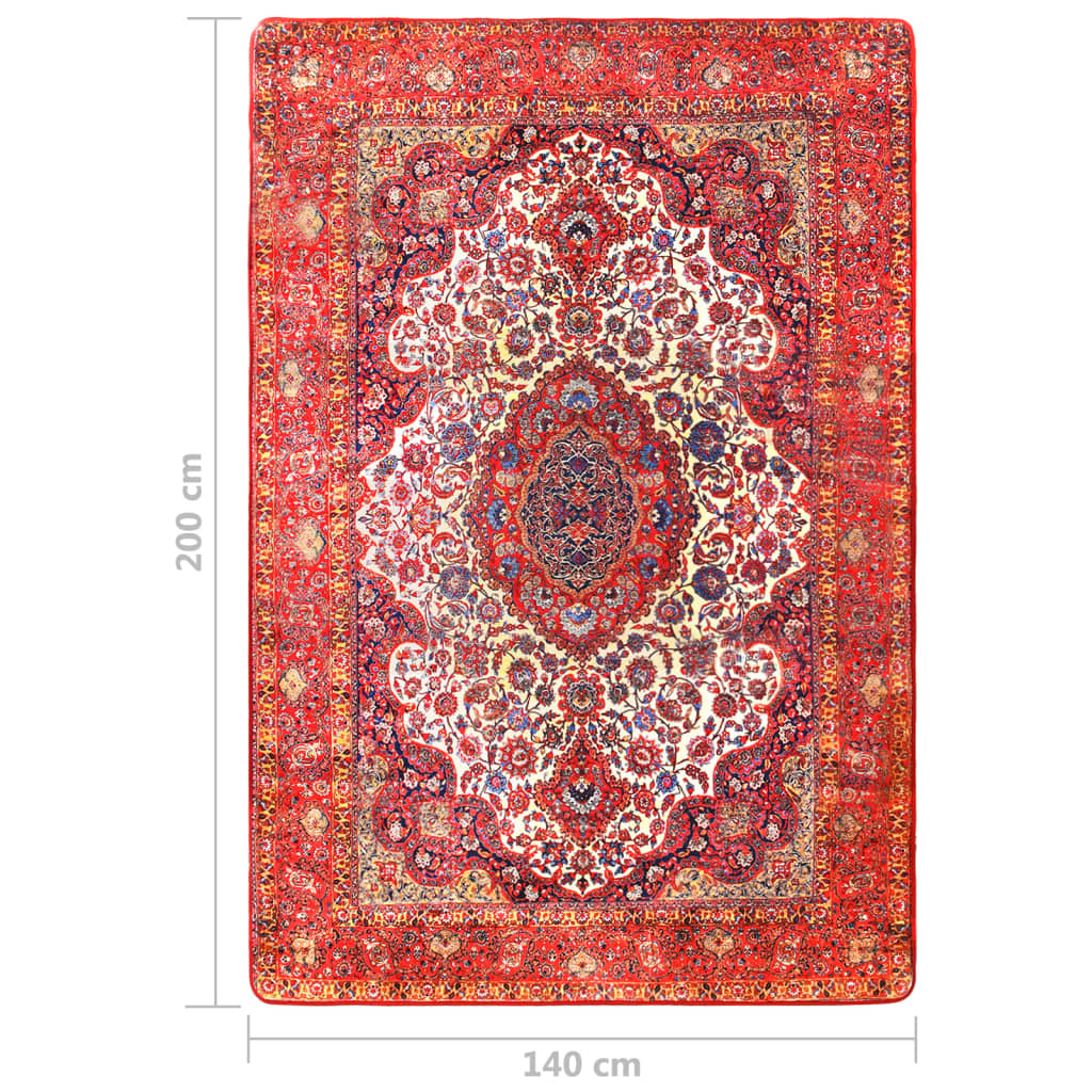 Bedruckter Orientteppich Mehrfarbig 140x200 cm