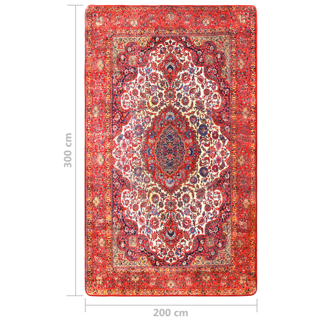 Bedruckter Orientteppich Mehrfarbig 200x300 cm