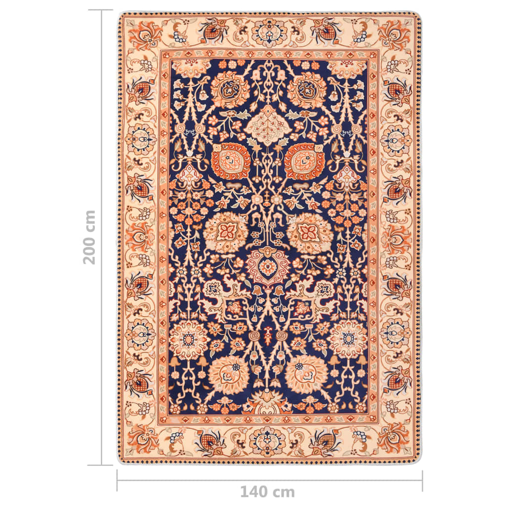 Bedruckter Orientteppich Mehrfarbig 140x200 cm