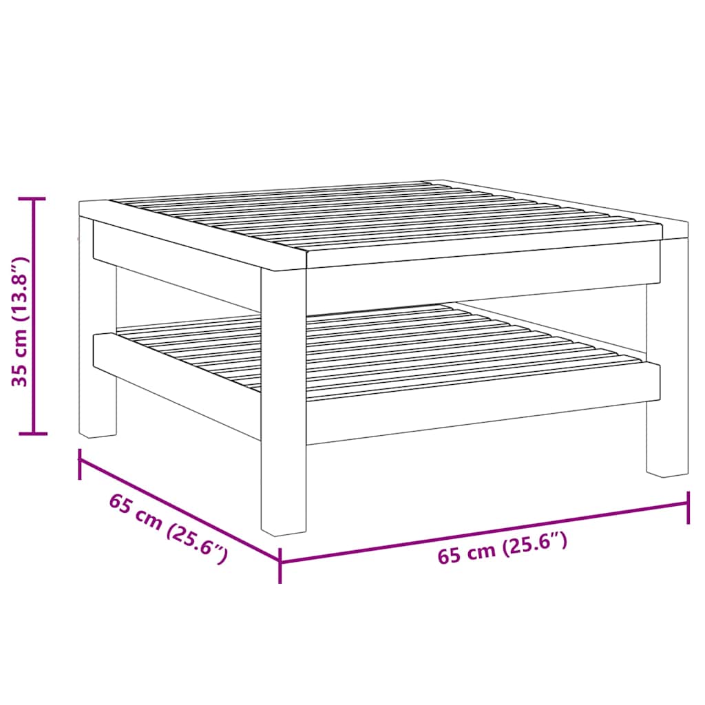 3-tlg. Garten-Lounge-Set mit Dunkelgrauen Kissen Akazienholz