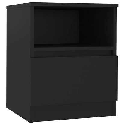 Nachttische 2 Stk. Schwarz 40x40x50 cm Holzwerkstoff