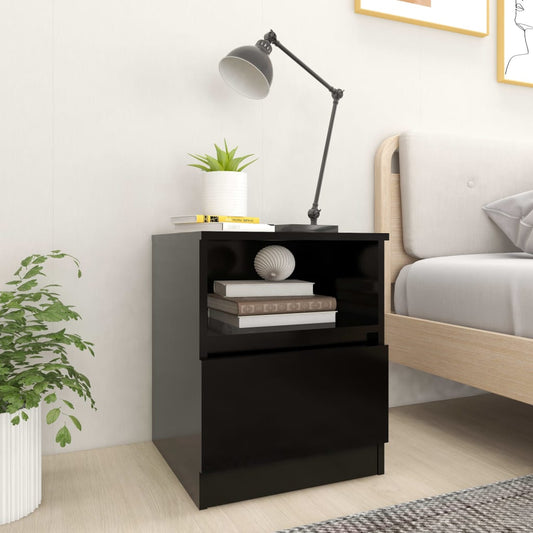 Tables de chevet 2 pcs. Noir 40x40x50 cm en bois