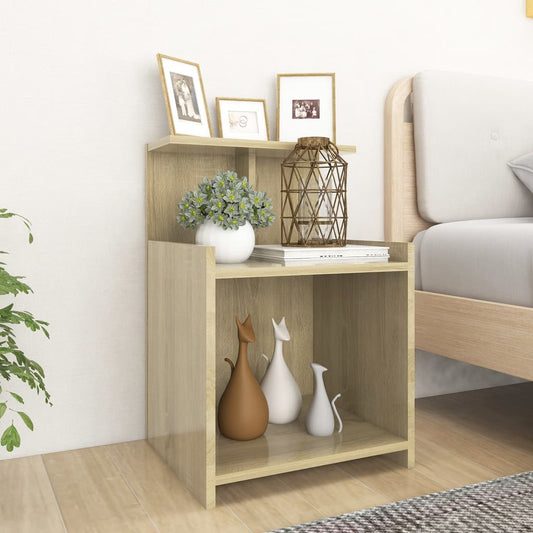 Tables de chevet 2 pcs. Chêne Sonoma 40x35x60 cm matériau bois