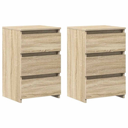 Nachttische 2 Stk. Sonoma-Eiche 40x35x62,5 cm Holzwerkstoff