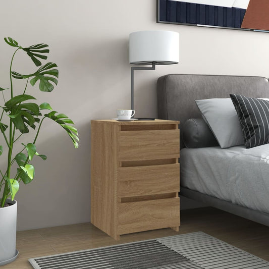 Tables de chevet 2 pcs. Chêne Sonoma 40x35x62,5 cm matériau bois