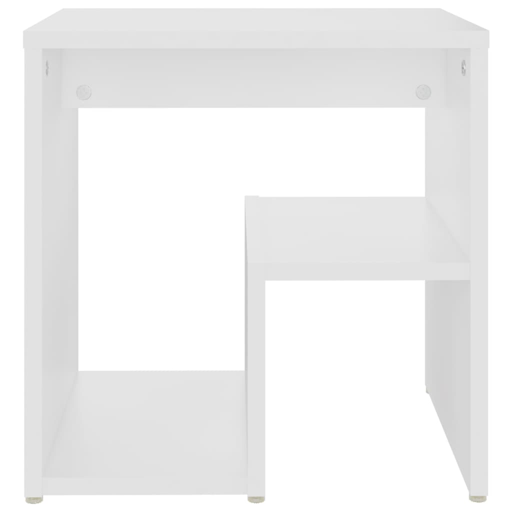 Bedside tables 2 pcs. White 40x30x40 cm wood material