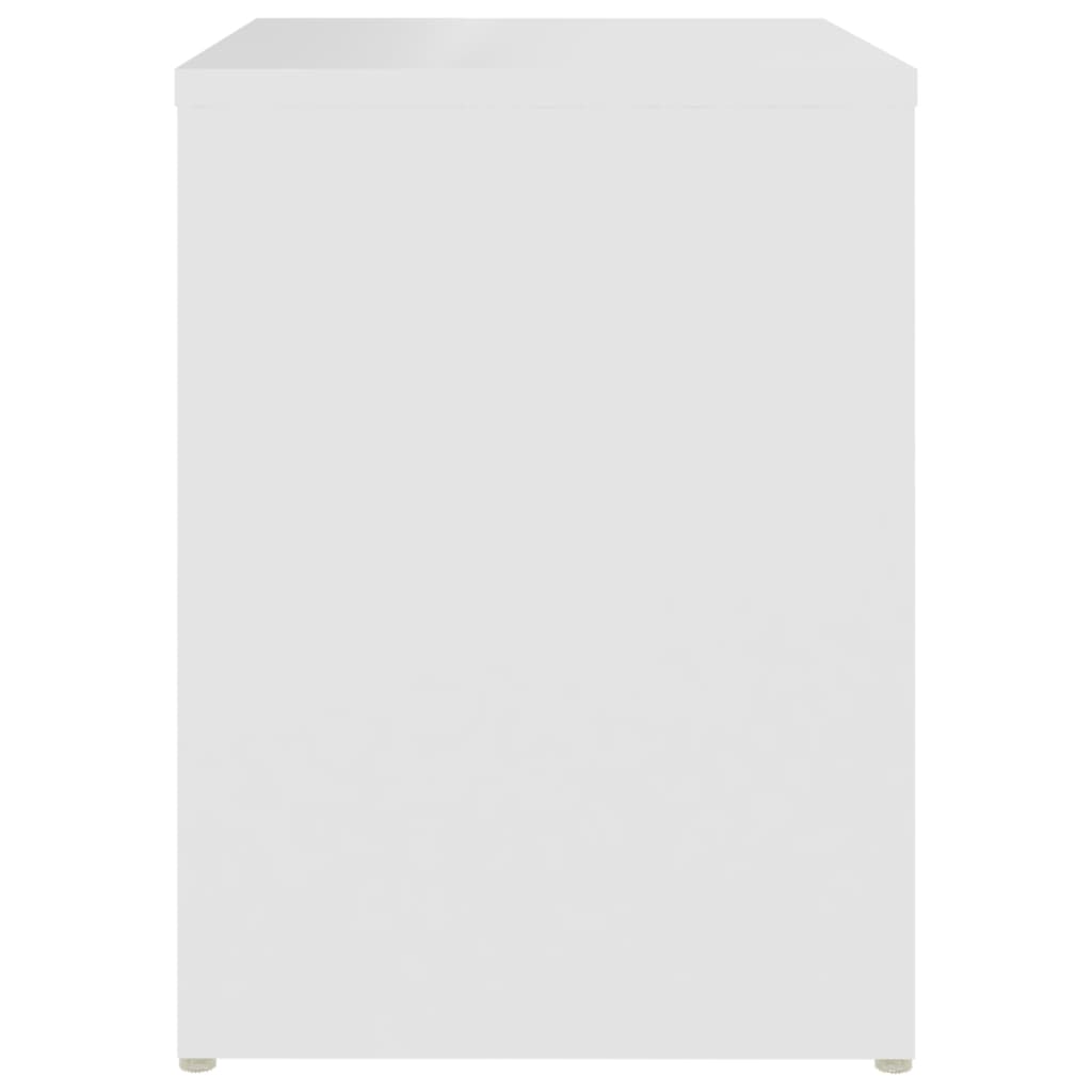 Bedside tables 2 pcs. White 40x30x40 cm wood material