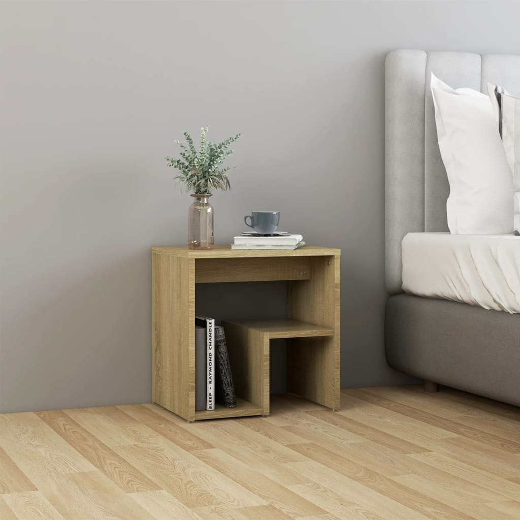 Tables de chevet 2 pcs. Chêne Sonoma 40x30x40 cm matériau bois