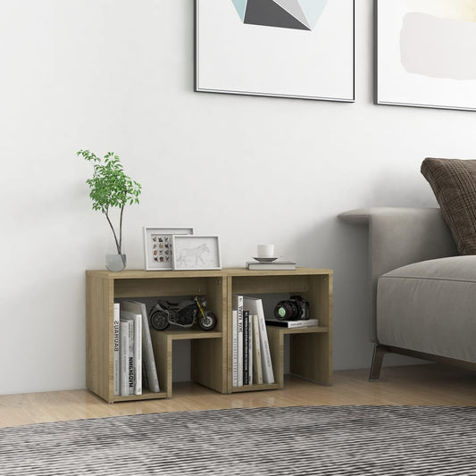 Tables de chevet 2 pcs. Chêne Sonoma 40x30x40 cm matériau bois