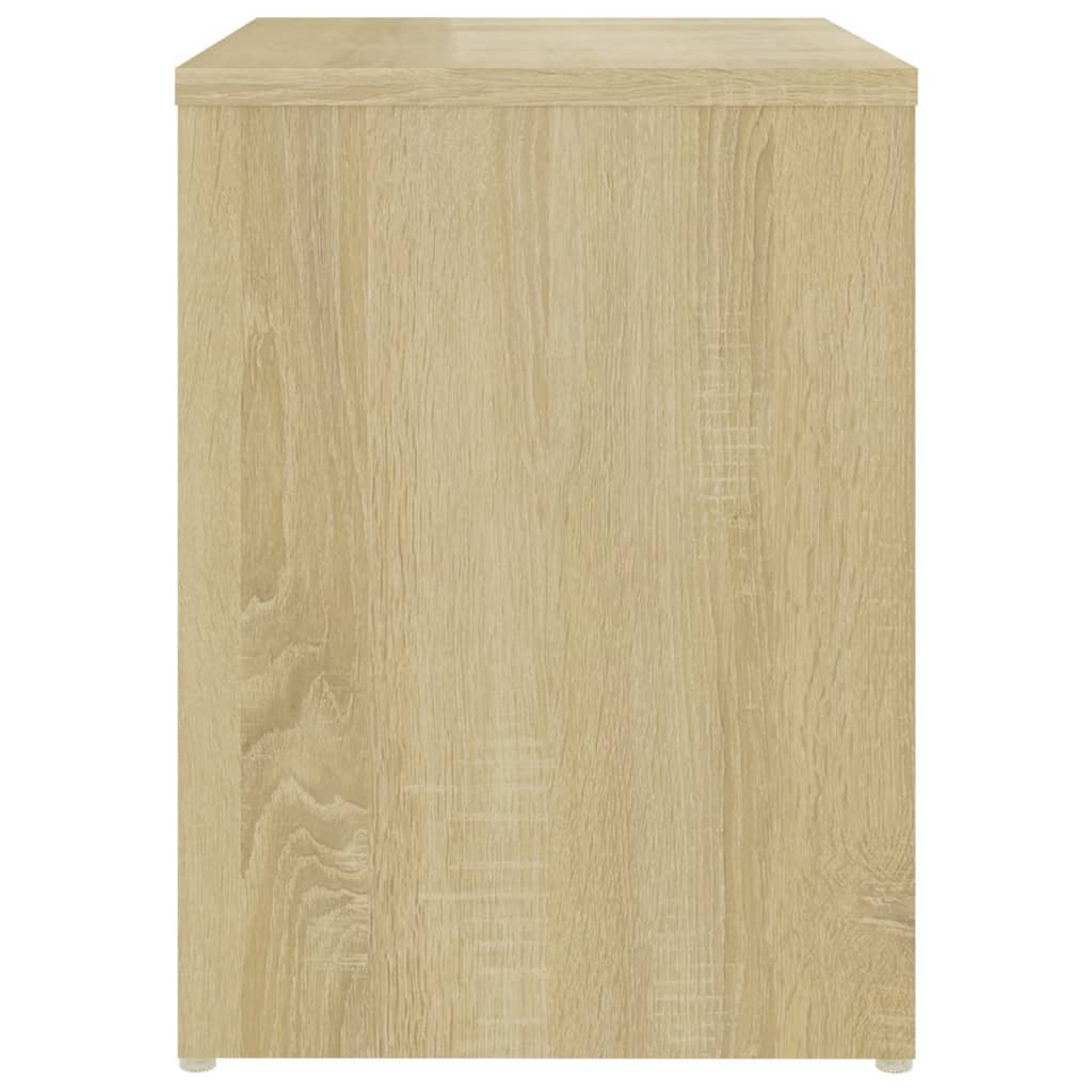 Nachttische 2 Stk. Weiß Sonoma-Eiche 40x30x40 cm Holzwerkstoff